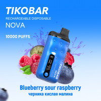 (М) Одноразовая электронная сигарета Tikobar 10000 - Blueberry Sour Raspberry (Черника Кислая Малина)