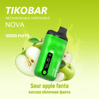 (М) Одноразовая электронная сигарета Tikobar 10000 - Sour Apple Soda (Кислая Яблочная Содовая)