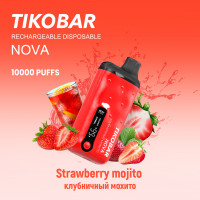 (М) Одноразовая электронная сигарета Tikobar 10000 - Strawberry Mojito (Клубничный Мохито)